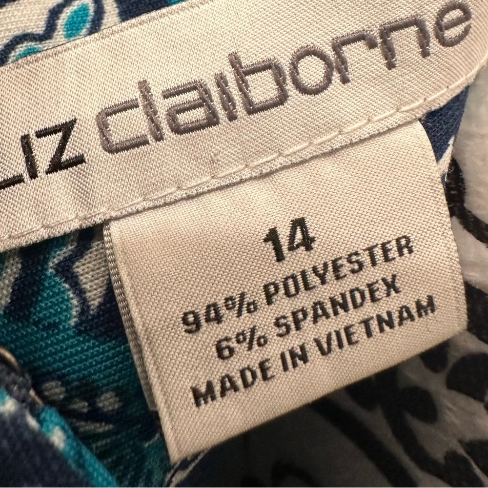 Liz Claiborne Paisley Tank Top - Blue and Orange - Picture 14 of 14
